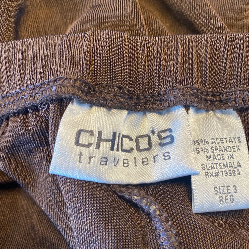 Chico's travelers Dark Brown Women's Trousers - Picture 5 of 8